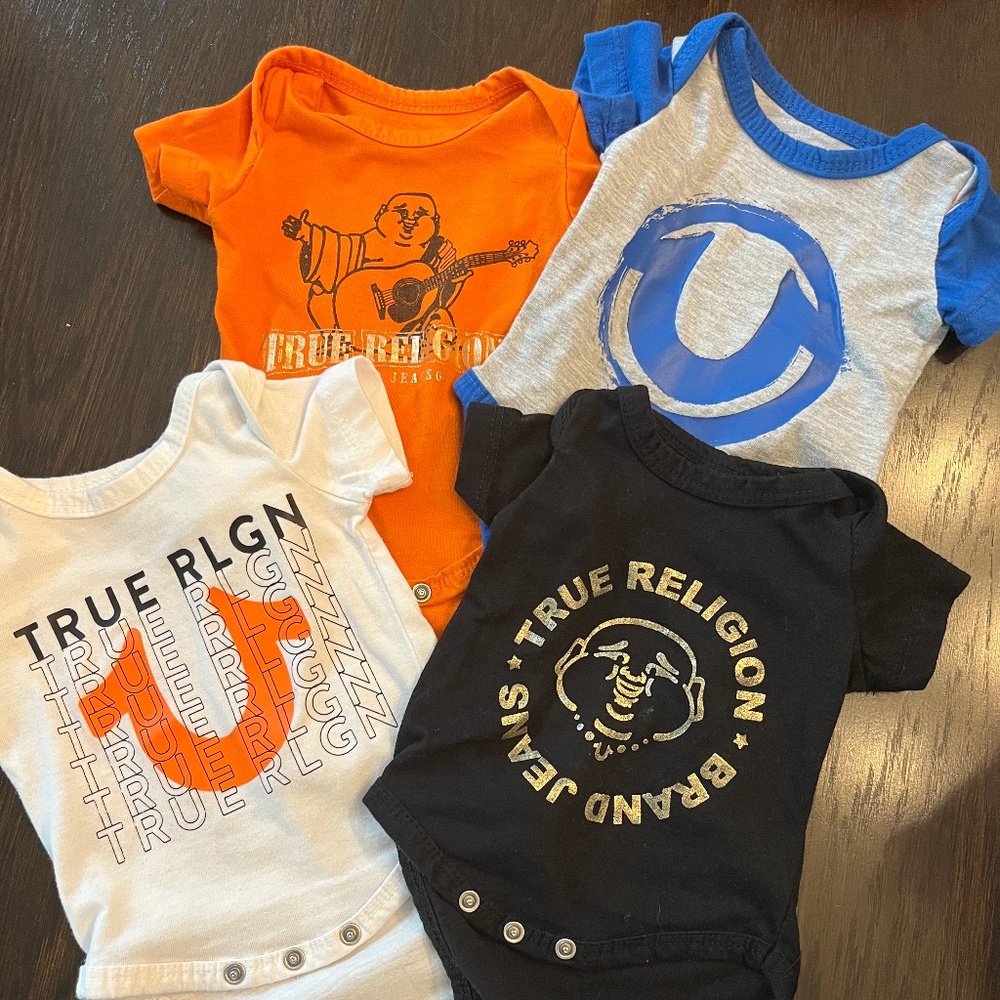 Newborn True Religion Onesie Bundle